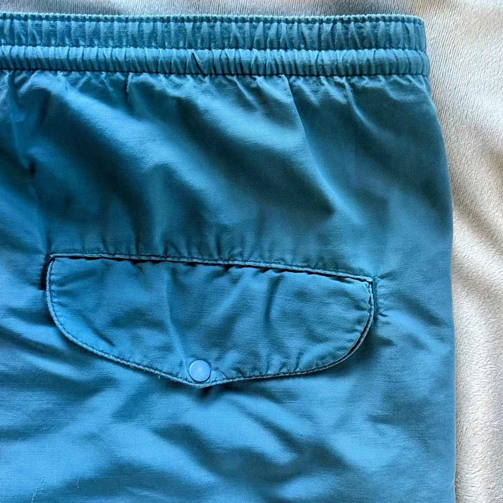 Vtg 90s Patagonia Swim Trunks M Blue Baggies Mesh Lined 57011 3